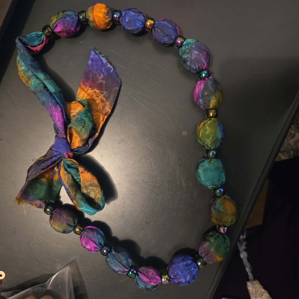 Crazy beautiful wrapped silk beads gorgeous